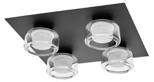 Ledvance Ledvance -LED Fürdőszobai mennyezeti lámpa ORBIS FLAME 4xLED/5,5W/230V IP44 fekete P225579