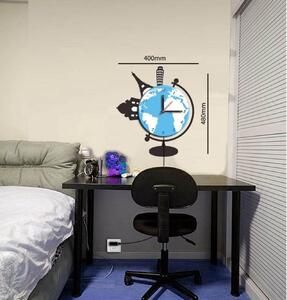 STICKER CLOCK kék és fehér műanyag falmatrica