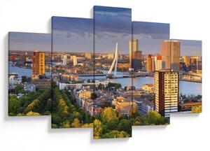 Kép - panoráma Rotterdam, Hollandia (150x105 cm)