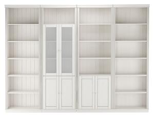 Fehér borovi fenyő könyvespolc 370x223 cm Anita – Støraa