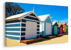 Kép - Brighton Beach, Melbourne, Ausztrália (90x60 cm)