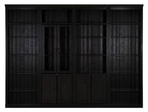 Barna borovi fenyő könyvespolc 370x223 cm Anita – Støraa