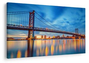 Kép - Benjamin Franklin híd, Philadelphia (90x60 cm)