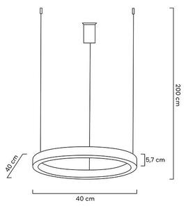 Moosee Ring 40 függesztett lámpa LED arany
