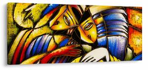 Kép - olajfestmény, szerelmesek (120x50 cm)