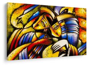 Kép - olajfestmény, szerelmesek (90x60 cm)
