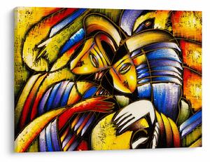Kép - olajfestmény, szerelmesek (70x50 cm)