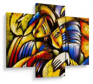 Kép - olajfestmény, szerelmesek (90x60 cm)
