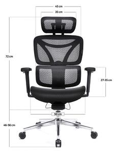 Professzionális irodai szék / forgószék / főnöki szék Levano Control Pro fekete LV0656