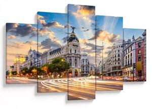Kép - Calle Gran Vía, Madrid, Spanyolország (150x105 cm)