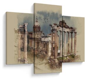 Kép - Forum Romanum, Róma, Olaszország (90x60 cm)