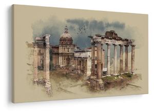 Kép - Forum Romanum, Róma, Olaszország (90x60 cm)