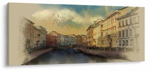 Kép - Moyka, folyó, St. Petersburg, Oroszország (120x50 cm)