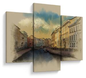 Kép - Moyka, folyó, St. Petersburg, Oroszország (90x60 cm)