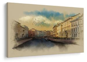 Kép - Moyka, folyó, St. Petersburg, Oroszország (90x60 cm)