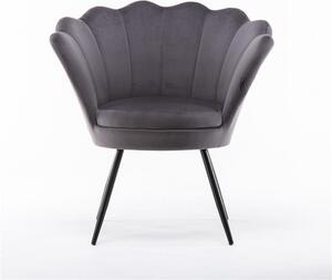FREY Grafit modern velúr szék fekete lábbal