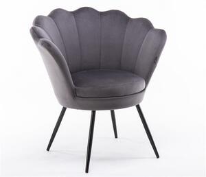 FREY Grafit modern velúr szék fekete lábbal