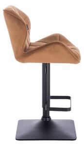 HR111KW Mézbarna modern velúr szék fekete lábbal
