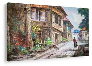 Fülöp-szigeteki falu képe, Ázsia (90x60 cm)