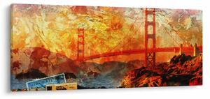 Kép - Golden Gate, San Francisco, Kalifornia (120x50 cm)