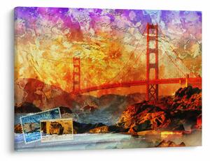 Kép - Golden Gate, San Francisco, Kalifornia (70x50 cm)