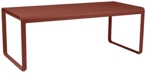 Okker vörös fémasztal Fermob Bellevie 196x90 cm
