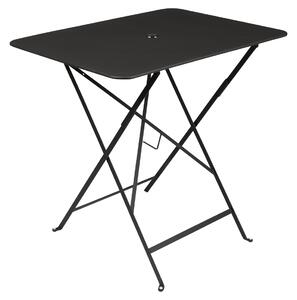 Fekete fém összecsukható asztal Fermob Bisztró 57 x 77 cm