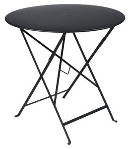 Fekete fém összecsukható asztal Fermob Bistro Ø 77 cm