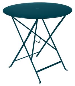Kék fém összecsukható asztal Fermob Bistro Ø 77 cm