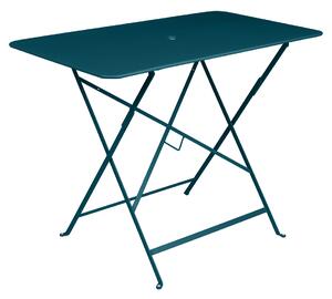 Kék fém összecsukható asztal Fermob Bisztró 97 x 57 cm