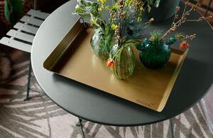 Fekete fém összecsukható asztal Fermob Bistro Ø 60 cm