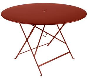 Okkervörös fém összecsukható asztal Fermob Bistro Ø 117 cm