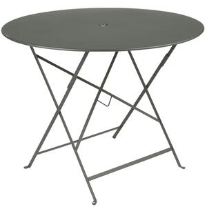 Szürkészöld fém összecsukható asztal Fermob Bistro Ø 96 cm