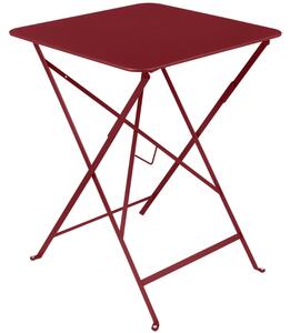 Piros fém összecsukható asztal Fermob Bisztró 57 x 57 cm