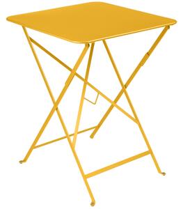 Sárga fém összecsukható asztal Fermob Bisztró 57 x 57 cm