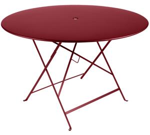 Piros fém összecsukható asztal Fermob Bistro Ø 117 cm