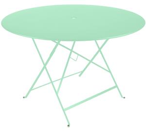 Opálzöld fém összecsukható asztal Fermob Bistro Ø 117 cm