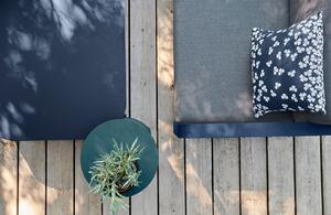Szürkés-barna szövet kerti kanapé Fermob Bellevie 160 cm kék talppal