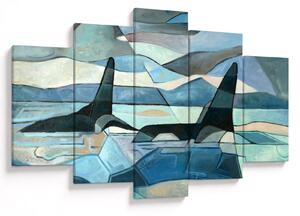 Kép - Orcas (150x105 cm)