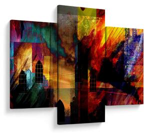 Kép - A város színes absztrakciója (90x60 cm)