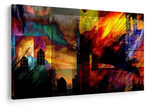 Kép - A város színes absztrakciója (90x60 cm)