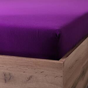 EMI Jersey lila színű gumis lepedő: Kiságy 60 x 120 cm