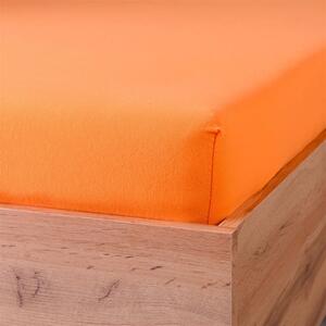 EMI narancssárga pamutjersey gumis lepedő: Kiságy 80 x 160 cm