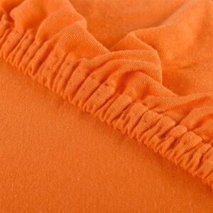 EMI narancssárga pamutjersey gumis lepedő: Kiságy 60 x 120 cm