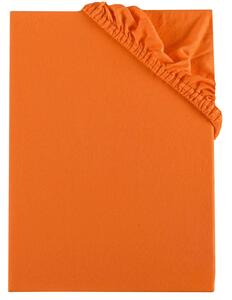 EMI narancssárga pamutjersey gumis lepedő: Kiságy 80 x 160 cm