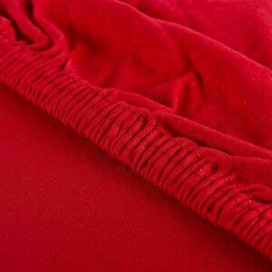 EMI Jersey piros színű gumis lepedő: Kiságy 80 x 160 cm