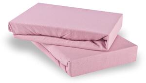 EMI Jersey rózsaszín gumis lepedő: Lepedő 90 (100) x 200 cm