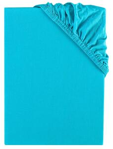 EMI Jersey türkízkék színű gumis lepedő: Kiságy 80 x 160 cm