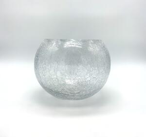 Gyertyatartó, üveg, áttetsző - 14 cm