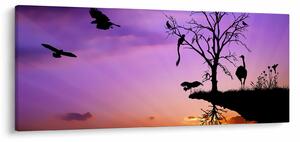 Kép - Állatok sziluettek (120x50 cm)